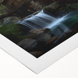 Landscape wall art featuring a serene watermill scene, printed on high-quality rolled canvas, showcasing vibrant colors and intricate details, ideal for home decor.