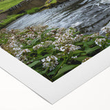 Rolled canvas artwork showcasing a serene landscape with a picturesque watermill, vibrant colors, and intricate details, perfect for home decor.