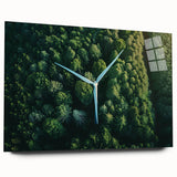 Colorful landscape wall art collection featuring windmills, displayed in a stylish acrylic glass frame. The side view showcases intricate designs and textures, ideal for modern home decor. Perfect for enhancing living spaces with vibrant artistic expression.
