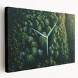 Stretched canvas wall art showcasing a serene landscape with windmills against a vibrant sunset, perfect for adding a tranquil ambiance to any room.