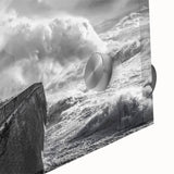 Close-up of a vibrant acrylic glass wall art piece showcasing a stunning landscape with windmills, ideal for adding a modern touch to home decor.