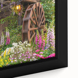 Framed canvas wall art showcasing a vibrant landscape with windmills, featuring rich colors and intricate details, perfect for home decor.