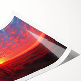 Scenic wall art print showcasing vibrant green landscapes with windmills under a blue sky, rolled and ready for framing in a protective tube. Perfect for home decor.