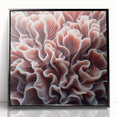 Framed wall art collection showcasing vibrant marine life coral design in black acrylic frame, perfect for enhancing coastal-themed decor with vivid colors and intricate details.
