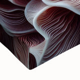 Close-up of a vibrant marine life coral design wall art piece on stretched canvas, showcasing intricate textures and colors perfect for ocean-themed decor.