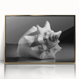 Framed wall art showcasing a vibrant marine life coral design, featuring intricate details in gold accents, ideal for coastal-themed decor.