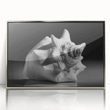 Framed acrylic wall art showcasing a vibrant marine life coral design in silver, perfect for adding a touch of ocean-inspired decor to any room.