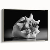 Framed canvas wall art showcasing a vibrant marine life coral design, displayed from a silver side view, perfect for ocean-themed decor.