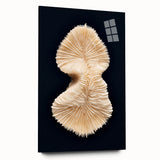 Vibrant marine life wall art design displayed on acrylic glass, showcasing colorful coral patterns in a side view without pins, perfect for ocean-themed decor.