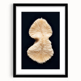 Framed marine life wall art featuring a vibrant coral design, set in an elegant black frame with a mat, perfect for ocean-themed decor in any room.