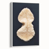 Framed canvas wall art showcasing a vibrant marine life coral design, featuring intricate details and bright colors, ideal for ocean-themed decor.