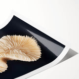 Vibrant rolled print of marine life coral design, showcasing intricate colors and details, perfect for ocean-themed decor, packaged securely in a protective tube.