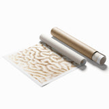 Vibrant marine life coral design rolled print showcasing intricate underwater patterns and colors, perfect for ocean-themed decor or art collections.