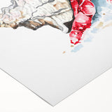 Colorful rolled canvas wall art showcasing a detailed crab design, perfect for marine life enthusiasts. The vibrant colors and intricate details make it an eye-catching addition to any coastal-themed decor. Ideal for enhancing interior spaces with a touch of oceanic charm.