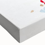 Close-up of a vibrant crab design on stretched canvas wall art, showcasing intricate marine life details with bright colors, perfect for coastal-themed decor.