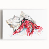 Vibrant marine life crab design canvas wall art showcasing intricate details and rich colors, perfect for enhancing coastal decor in homes or offices.