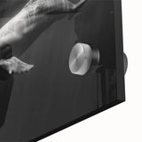 Close-up of a vibrant dolphin-themed acrylic wall art piece, showcasing intricate marine life details and vivid colors designed to brighten any space.