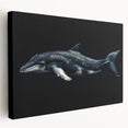Vibrant stretched canvas wall art showcasing a playful dolphin design against a serene ocean backdrop, perfect for marine-themed decor to enhance any space.
