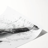 Vibrant rolled print of a dolphin design showcasing marine life, featuring detailed aquatic elements and blue hues, ideal for ocean-themed decor.