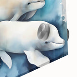 Close-up of a vibrant acrylic glass wall art piece showcasing a dolphin in a marine life design, perfect for ocean-themed decor. Ideal for beach house aesthetics.