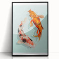 Framed marine life wall art showcasing vibrant fish designs in an acrylic black frame, adding a touch of oceanic beauty to home decor. Perfect for marine enthusiasts.