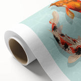 Vibrant rolled canvas wall art showcasing a colorful marine life fish design, featuring intricate details and textures, ideal for ocean-themed decor in any setting.