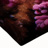 Close-up of a vibrant marine life canvas wall art piece showcasing colorful fish and coral designs, perfect for ocean-themed decor in living spaces.