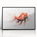 Framed acrylic wall art showcasing vibrant marine life fish design in a sleek black frame, ideal for enhancing ocean-themed home decor and adding color to any space.