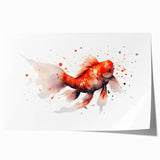 Vibrant marine life wall art print showcasing colorful fish illustrations, ideal for ocean-themed decor, rolled and ready for framing. Perfect for aquatic enthusiasts.