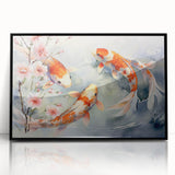 Framed wall art featuring a vibrant marine life fish design in a sleek black frame. The acrylic finish enhances colors, making it ideal for ocean-themed decor.