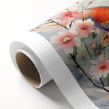 Vibrant rolled canvas showcasing a marine life fish design, featuring colorful illustrations of tropical fish on a textured surface, perfect for ocean-themed decor.