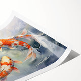 Colorful marine life wall art print showcasing a vibrant underwater scene with various fish species, designed for home decor. Ideal for ocean-themed interiors.