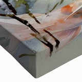 Close-up of a vibrant marine life fish design wall art piece printed on stretched canvas, showcasing intricate details and vivid colors to enhance any ocean-themed decor.