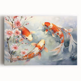 Vibrant stretched canvas wall art showcasing a colorful marine life fish design, perfect for ocean-themed decor. Ideal for adding a lively touch to any room.