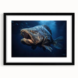 Framed wall art collection showcasing a vibrant marine life fish design in a sleek black frame, perfect for ocean-themed decor. Ideal for enhancing interior aesthetics.