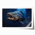 Vibrant wall art print showcasing a diverse marine life design featuring colorful fish and ocean elements, rolled for easy display and shipping.
