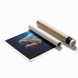 Vibrant marine life wall art print showcasing colorful fish designs, rolled for easy display and shipping, perfect for ocean-themed decor enthusiasts.