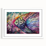 Framed marine life wall art featuring vibrant fish designs in a white mat, perfect for enhancing coastal-themed decor, adding color and personality to any room.