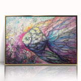 Framed wall art featuring a marine life fish design on a gold-accented acrylic background, showcasing vibrant colors and intricate details, perfect for ocean-themed decor.
