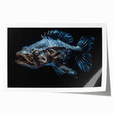 Vibrant marine life wall art print showcasing colorful fish designs, rolled for easy shipping, perfect for ocean-themed decor in homes or offices.