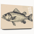 Acrylic wall art collection featuring a vibrant marine life fish design, displayed in a side view with pins, showcasing colorful aquatic elements and textures.