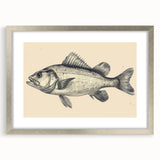 Framed wall art collection featuring vibrant marine life fish designs in silver frame with mat, perfect for ocean-themed decor. Ideal for adding color and style to any room.