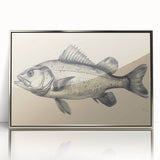 Framed wall art featuring a vibrant marine life fish design, crafted with acrylic and silver accents, showcasing colorful fish against a sleek backdrop. Ideal for ocean-themed decor.