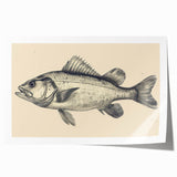 Vibrant marine life wall art print showcasing an array of colorful fish against a soft blue background, perfect for ocean-themed decor and aquatic enthusiasts.