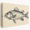 Stretched canvas wall art showcasing a vibrant marine life fish design in vivid colors, ideal for ocean-themed decor, enhancing any living space with its lively aquatic imagery.