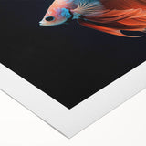 Vibrant rolled canvas wall art showcasing a stunning marine life fish design, ideal for ocean-themed decor. Features vivid colors and intricate details, perfect for enhancing any living space.