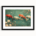 Black-framed wall art showcasing a vibrant marine life fish design, featuring colorful ocean fish against a textured background, ideal for aquatic-themed decor.
