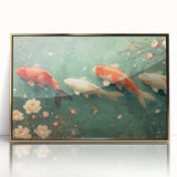 Framed acrylic wall art showcasing a vibrant marine life fish design with gold accents, perfect for ocean-themed decor. Ideal for enhancing living spaces.