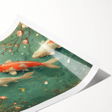 Vibrant marine life wall art print showcasing colorful fish and ocean elements, rolled and ready for display in a sturdy tube. Perfect for aquatic-themed decor.