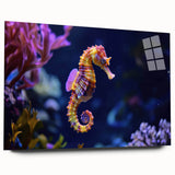 Colorful marine life wall art collection displayed in acrylic glass, showcasing a vibrant fish design with intricate details, perfect for ocean-themed decor.
